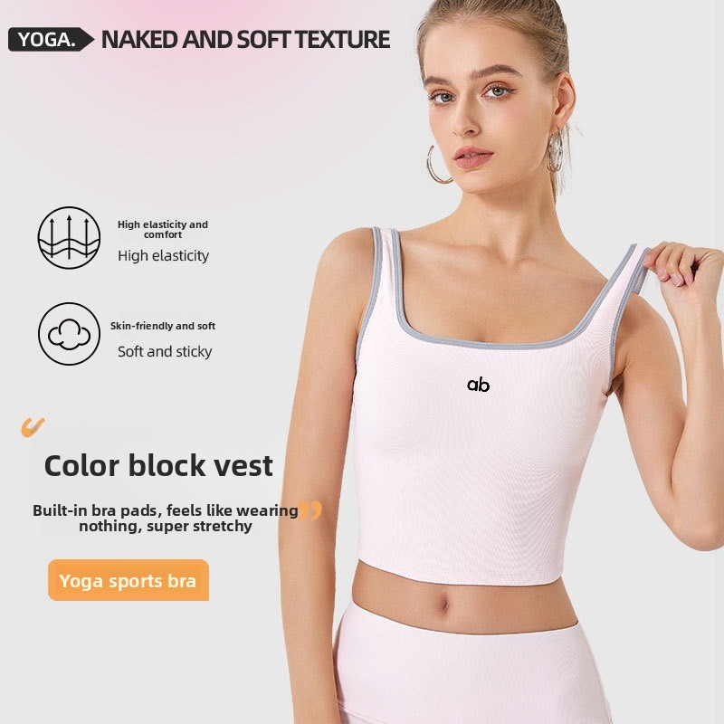 Underwire Bra Padded - Tank Top Yoga Wanita Musim Panas